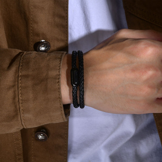 Double Layered Leather Braclet
